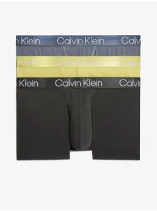 Calvin Klein Set of three men's boxer shorts in black, yellow and grey 3PK Calvin - Men #2825131