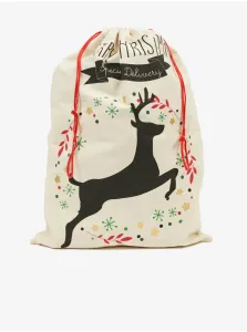 Red gift bag with Christmas motif CAMAIEU - Women