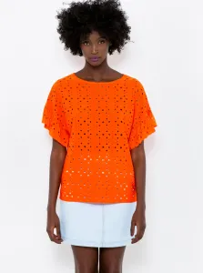 Orange Blouse with Madeira CAMAIEU - Women #754849