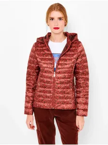 Red Patterned Down Winter Jacket CAMAIEU - Women #918316