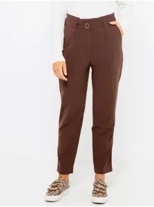 Brown Shortened Trousers CAMAIEU - Women #94927