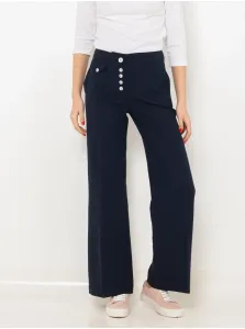 Dark blue wide fit trousers CAMAIEU - Women #233538