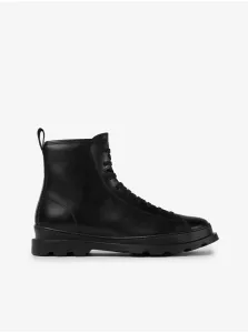 Black Men's Leather Ankle Boots Camper Noray Negro - Men #2142505