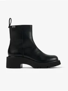 Black Women's Leather Ankle Boots Camper Milah - Women #2911418
