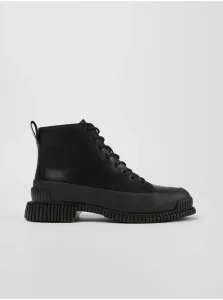 Black Women's Leather Ankle Boots Camper Pix - Women #2862860