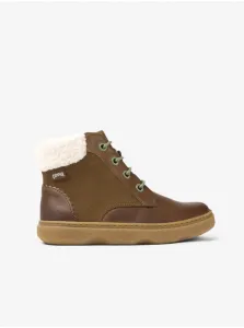 Brown Girls' Winter Leather Ankle Boots Camper Kido - Girls #2862439