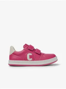 Dark Pink Girl Leather Sneakers Camper - Girls