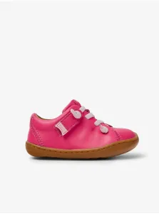 Dark Pink Girly Leather Shoes Camper - Unisex #1062892