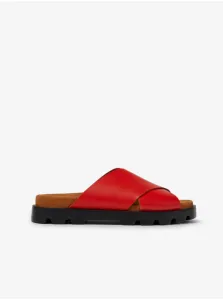 Red Women's Camper Leather Slippers - Women