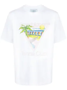 CASABLANCA - T-shirt Tennis Club Icon In Cotone Organico #3074869
