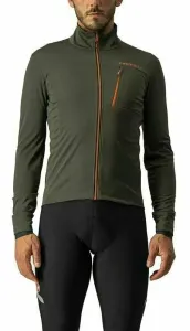 Castelli Go Jacket Military Green/Fiery Red 2XL Giacca