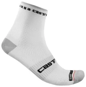 Castelli Rosso Corsa Pro 9 Sock White S/M Calzini ciclismo