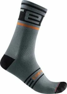 Castelli Prologo 15 Sock Steel Blue/Pop Orange-Black S/M