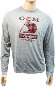 CCM Holiday Mascott Lumber Shirt Long Sleeve Tee Grey SR L
