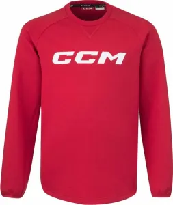 CCM Locker Room Fleece Crew SR Red L SR Felpa da hockey