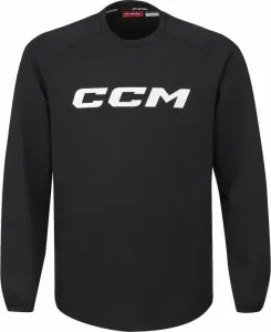 CCM Locker Room Fleece Crew YTH Black XS YTH Felpa da hockey