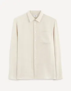 Celio Linen Shirt Baflax regular - Men