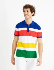 Celio Striped Polo T-Shirt Devoile - Men #2088871