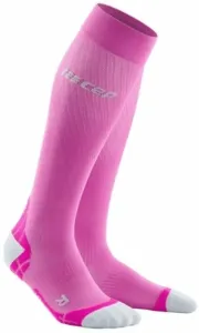 CEP WP207Y Compression Tall Socks Ultralight Pink/Light Grey II Calzini da corsa