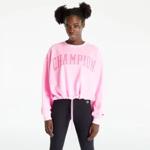 Champion Crewneck Croptop Sweatshirt Pink #1873432