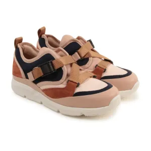 Chloe Girls Leather Trainers Pink - EU31 MULTI-COLOUR