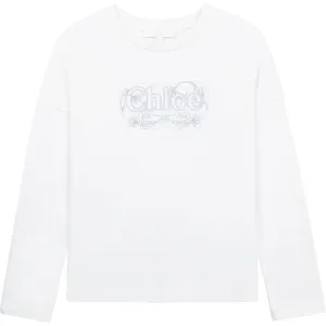 Chloe Girls Long Sleeve T-Shirt White - 6Y WHITE
