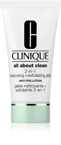 Clinique All About Clean 2-in-1 Cleansing + Exfoliating Jelly schiuma detergente per tutti i tipi di pelle 150 ml