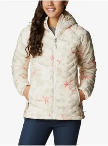 Beige Women's Floral Quilted Jacket with Hood Columbia Powder Lit - Women #966812