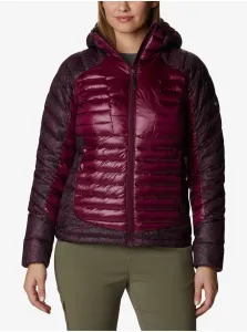 Purple Women's Patterned Quilted Winter Jacket with Hood Columbia - Women