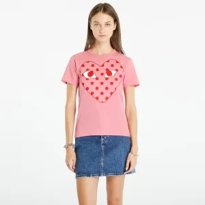 Comme des Garçons PLAY Heart Logo Short Sleeve Tee Pink #2467999