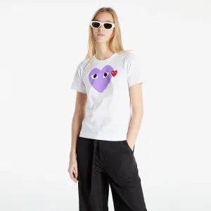 Comme des Garcons PLAY Tee White/ Purple