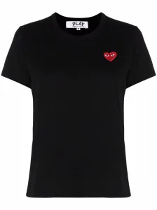 COMME DES GARCONS PLAY - T-shirt In Cotone Con Patch Logo A Cuore #312120
