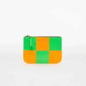 Comme des Garçons Fluo Squares Wallet Orange/ Green #214931