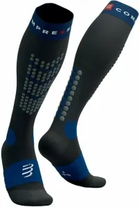 Compressport Alpine Ski Full Socks Black/Estate Blue T1 Calzini da corsa