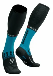 Compressport Full Socks Winter Run Mosaic Blue/Black T2 Calzini da corsa