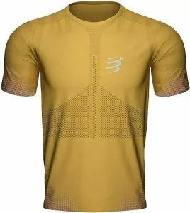 Compressport Racing T-Shirt Honey Gold XL Maglietta da corsa a maniche corte