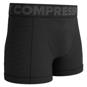 Compressport Seamless Boxer M Black/Grey L Intimo da corsa