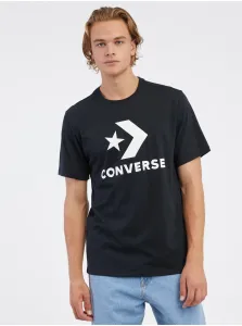 Black Unisex T-Shirt Converse Go-To Star Chevron - Men #2831218