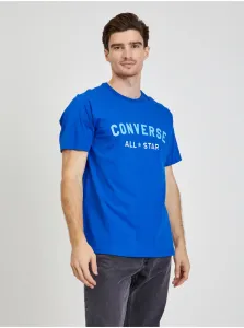 Blue Men's T-Shirt Converse - Men's #1297888
