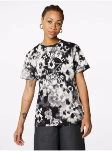 Cream-Black Women's Patterned T-Shirt Converse - Women #927219