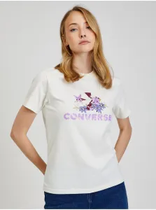 Cream women's T-shirt Converse - Women #1297904