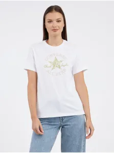 White Women's T-Shirt Converse Chuck Taylor Floral - Women #2701940
