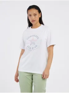 White Women's T-Shirt Converse - Women #2330115