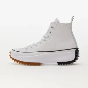 White Women's Leather Ankle Sneakers on the Converse Run Star Platform - Ladies