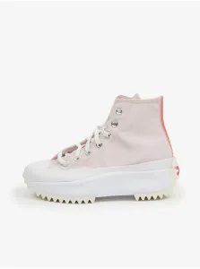Light Pink Women's Ankle Sneakers on The Converse Run Star Platform - Women