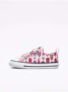 Pink Girls Sneakers Converse Chuck Taylor All Star 2V - Girls #1100260