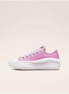 Pink Women's Sneakers on The Converse All Star Move Platform - Women #228080