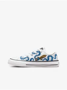 White Kids Patterned Sneakers Converse Chuck Taylor All Star - Unisex #114932