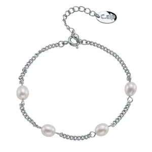 CRYSTalp Elegante bracciale in acciaio con perle Tide Pearl 22243.E