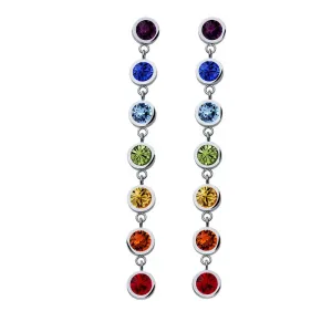 CRYSTalp Orecchini lunghi con cristalli colorati Balance Post Chakra 42162.MUL.E